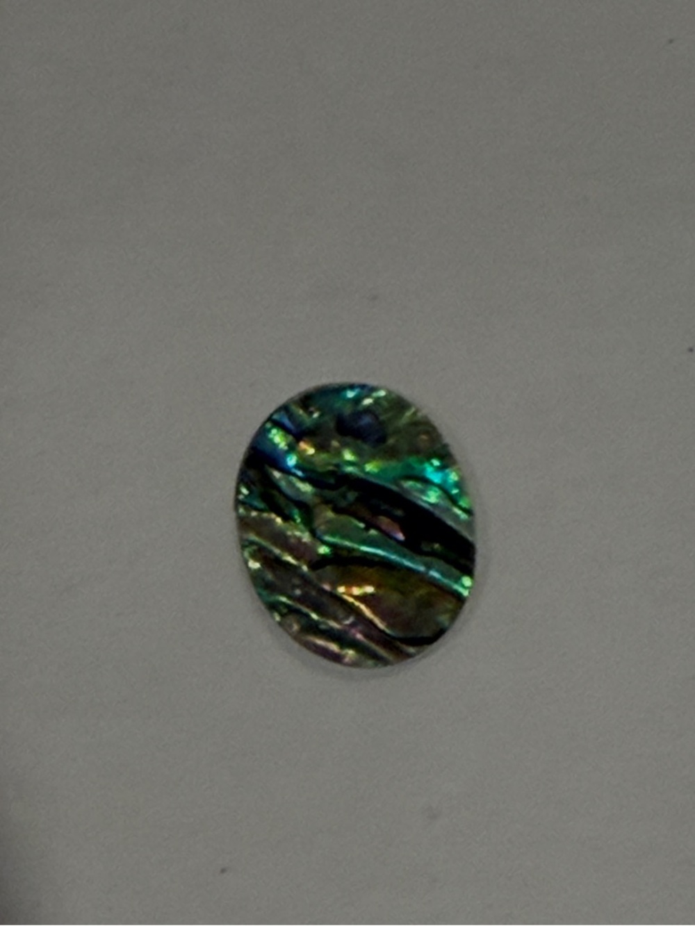 Abalone Shell Oval Pendant - Iridescent Green Blue